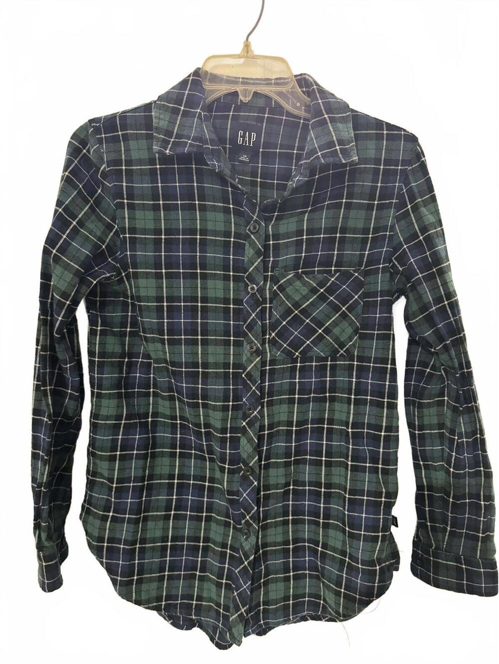 GAP XS Plaid Button-Up Shirt